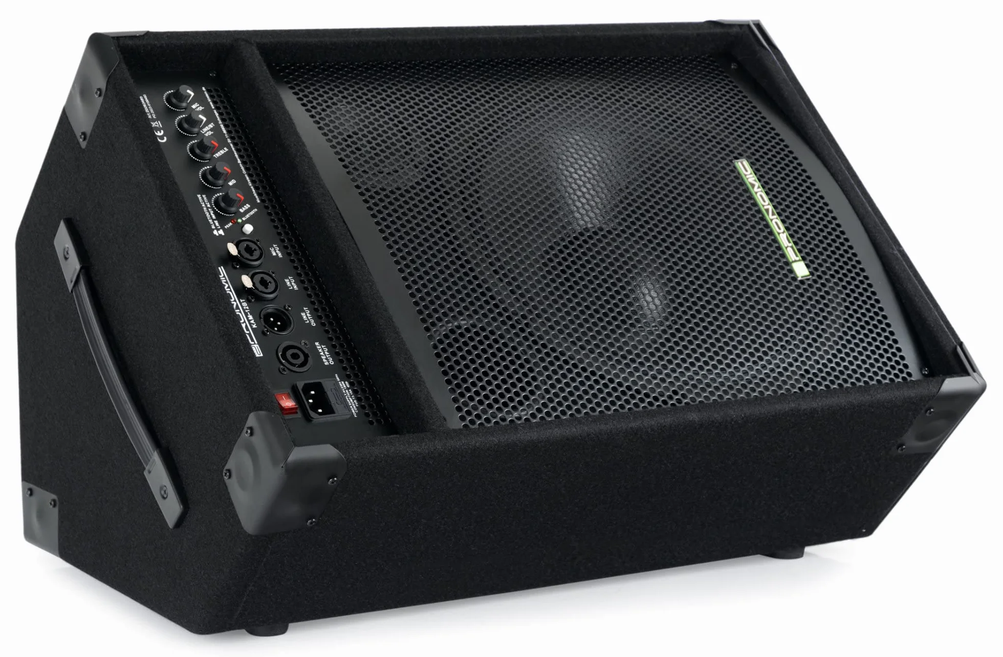Pronomic KAM-12BT Monitor Activo de Escenario - Altavoz PA Monitor con Bluetooth - 120 Vatios (RMS), Ecualizador de 3 Bandas - Woofer de 12" - Tweeter de 3"