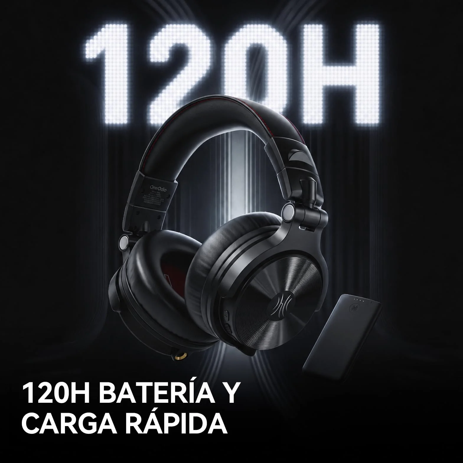 OneOdio Studio Max 2 Auriculares DJ Inalámbricos - 9ms Baja Latencia, Audio Hi-Res con LDAC, 120H Autonomía, 4 Modos de Conexión Transmisor/Bluetooth/3,5mm/6,35mm para Estudio/Mezcla/Teclado/Grabación