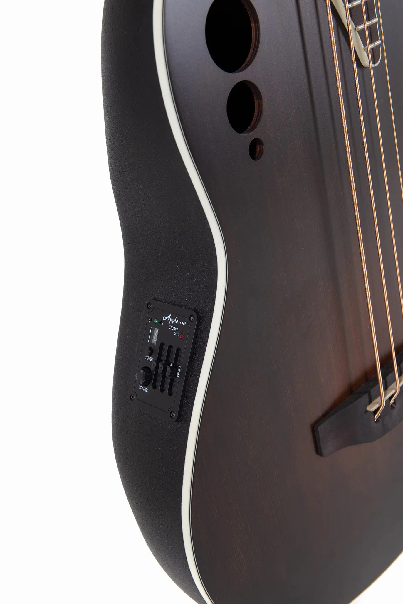 Applause E-Bajo acústico Elite AEB4 Mid Cutaway 4-string - Cuerpo Roundback Lyrachord Mid-Depth - Preamplificador AP3TP- Tapa de abeto - Vintage Varnish Satin - AEB4-7S