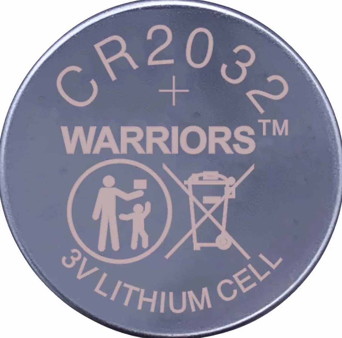 Pilas CR2032 3V Litio Botón Warriors 10X, Embalaje a Prueba de niños para Llaves de Coche