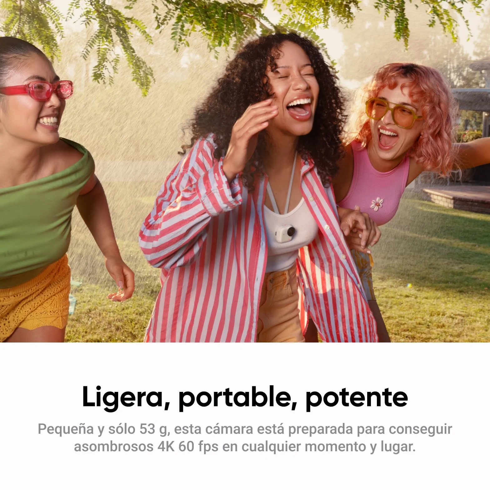 Insta360 GO Ultra Negro- Pequeña cámara vlog 4K, Manos Libres, cámara POV, Sensor de 1/1,28", Peso de 53 g, 156° FOV, batería 200 min, cámara de acción magnética y portátil para Deportes