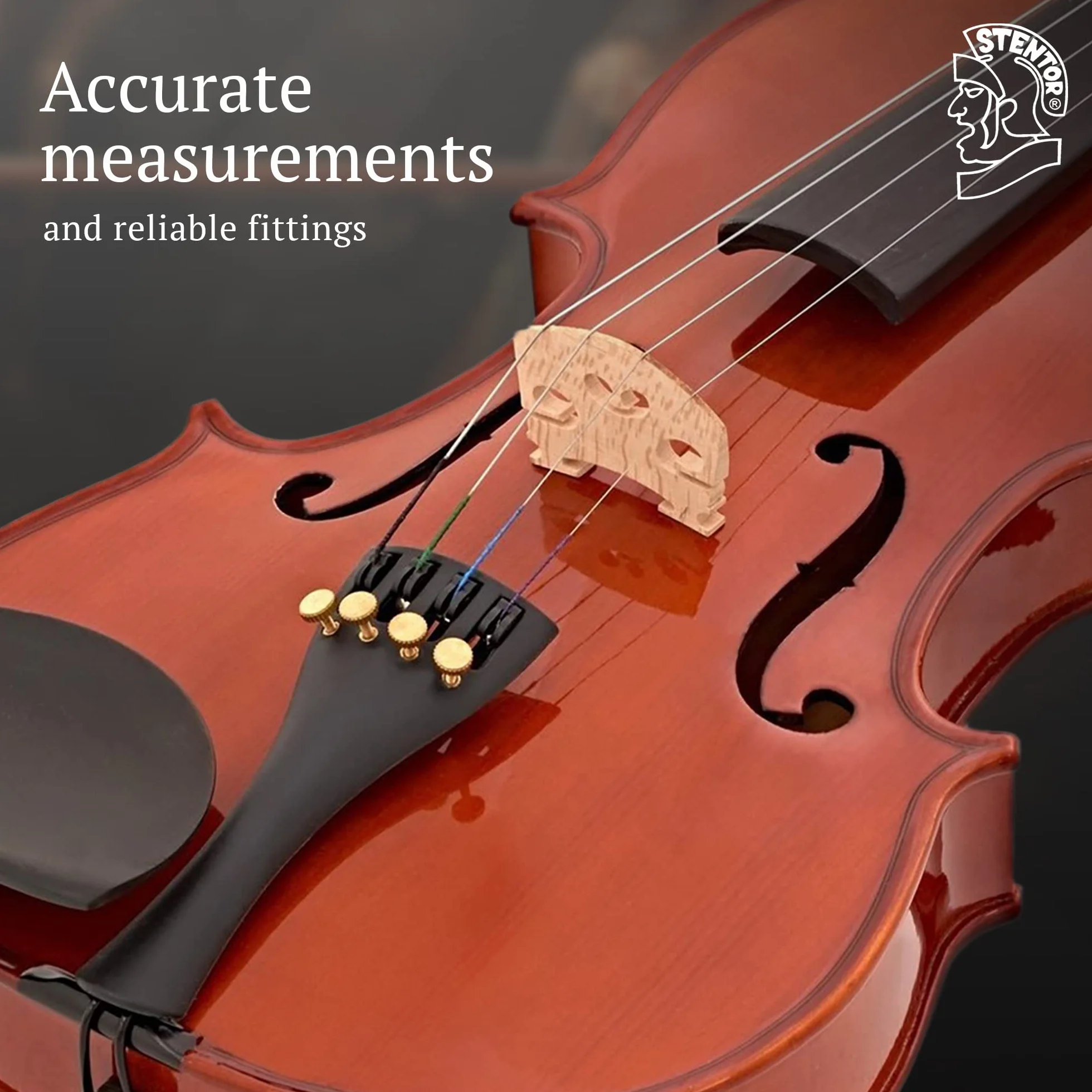 Stentor Violín estándar para estudiantes 4/4 de tamaño completo, violín para principiantes y niños mayores de 12 años con arco de madera y funda de transporte, instrumentos de cuerda de nivel de