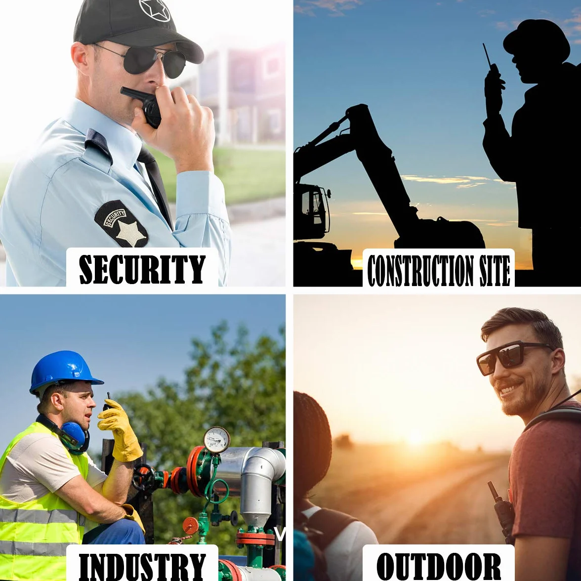 Retevis RT5R Walkie Talkie Profesional, Largo Alcance Walkie Talkie Doble Banda con Cargador de USB, 128 Canales Radio VOX FM Walkies Portátil de Mano para Almacén (RT5R (2 Piezas))