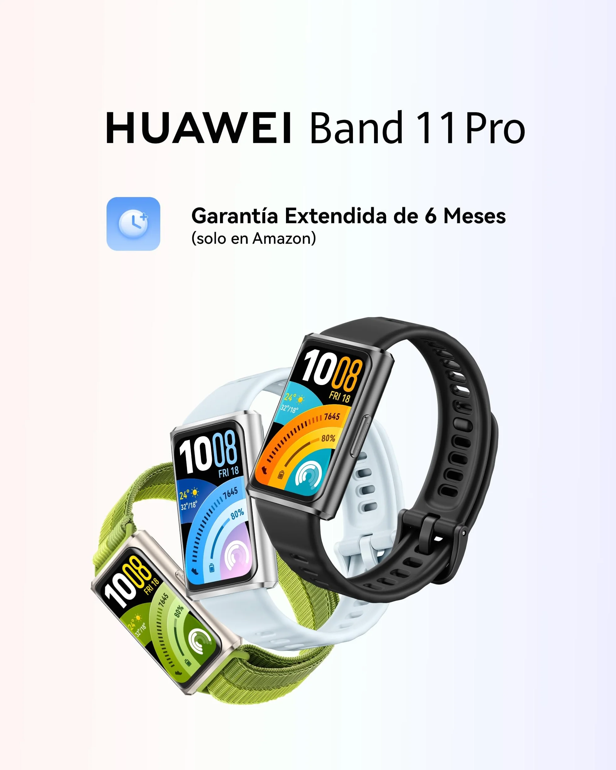 HUAWEI Band 11 Pro Smartwatch, 1,62″ AMOLED 2000 Nits, Posicionamiento GNSS Independiente, Frecuencia Cardíaca y SPO₂, Bienestar Emocional, 5 ATM Resistencia al Agua, Bluetooth, Android & iOS, Negro