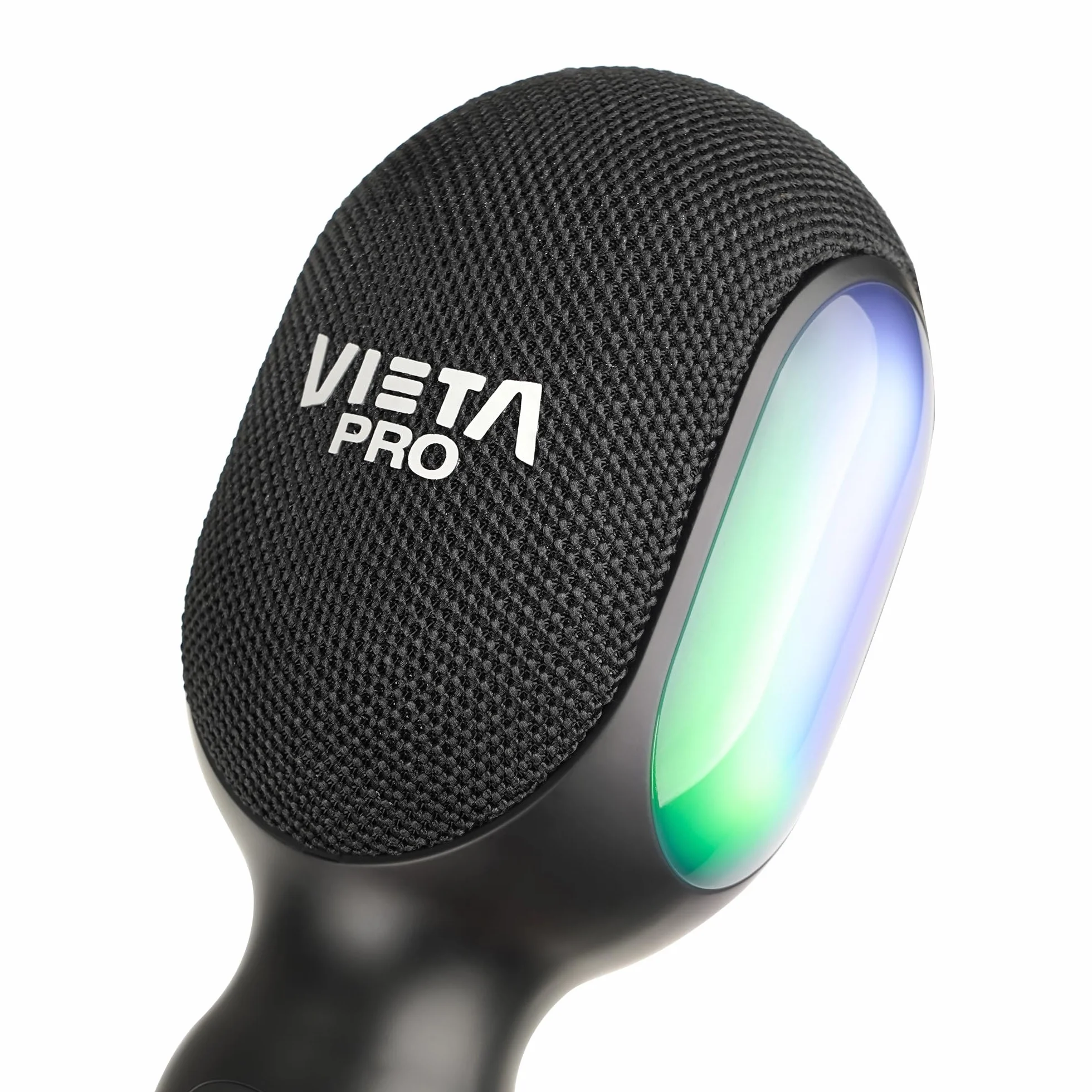 Vieta Pro Micrófono Inalámbrico con Altavoz para Karaoke True Wireless. Micrófono con Bluetooth, 10H de Batería, Transmisor Radio FM y Efectos de Luz y Sonido. | Micro Karaoke Party La Voz Negro