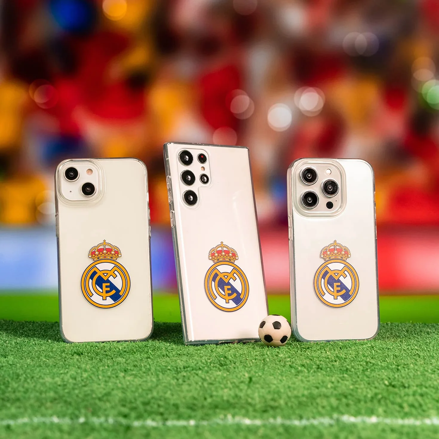Funda para iPhone 15 Pro del Real Madrid Escudo Real Madrid tansparente para Proteger tu móvil. Carcasa de Silicona Flexible con Licencia Oficial Real Madrid