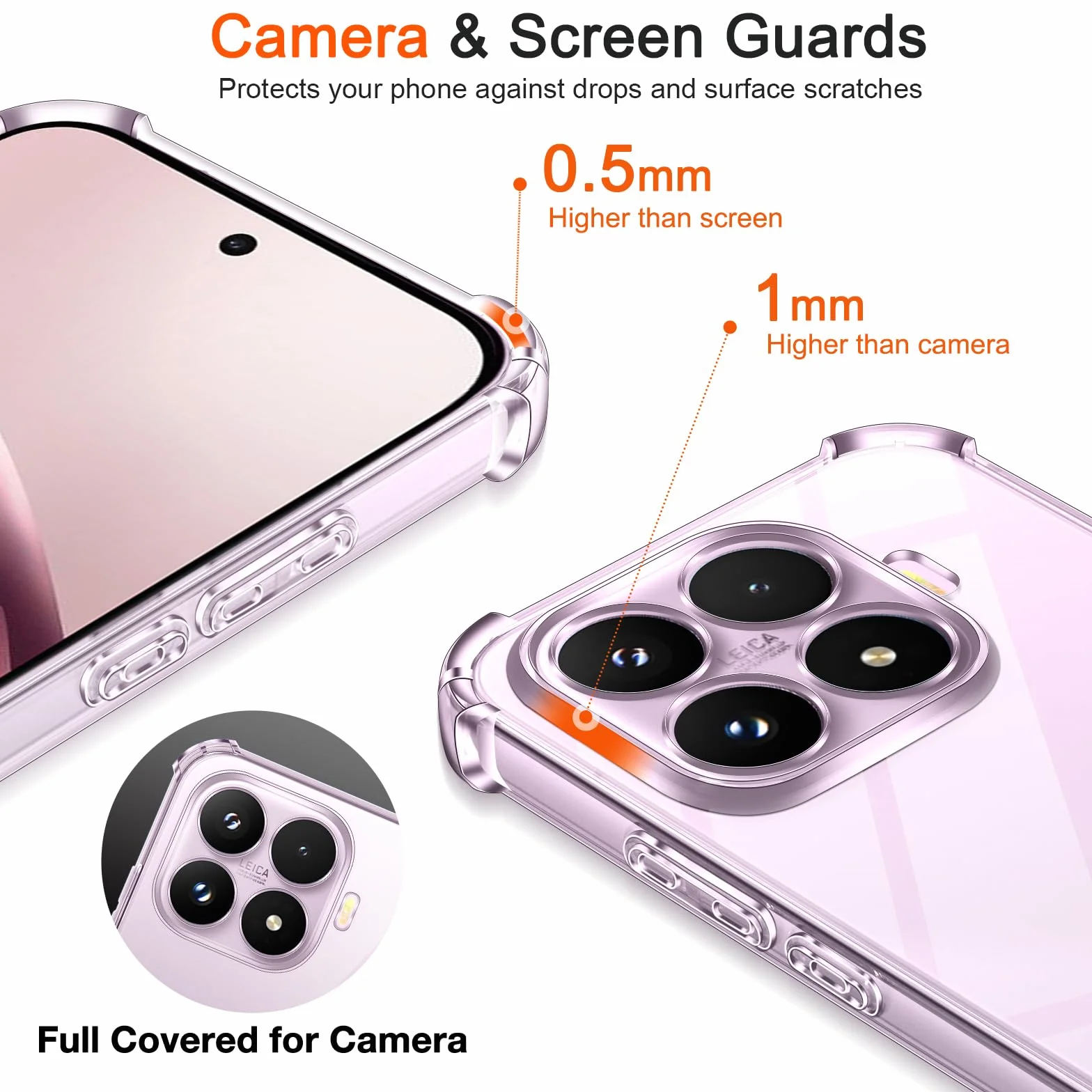 ivoler Funda HD Clara para Xiaomi 17T 5G, Carcasa Protectora Antigolpes Antiarañazos Transparente con Cojín Esquina Parachoques, Suave TPU Silicona Caso Delgada Bumper Case