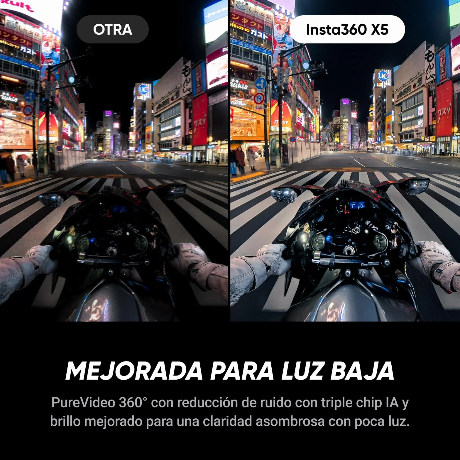 Insta360 X5 Cámara 8K 360° resistente al agua, estabilización, batería 3h, triple chip IA