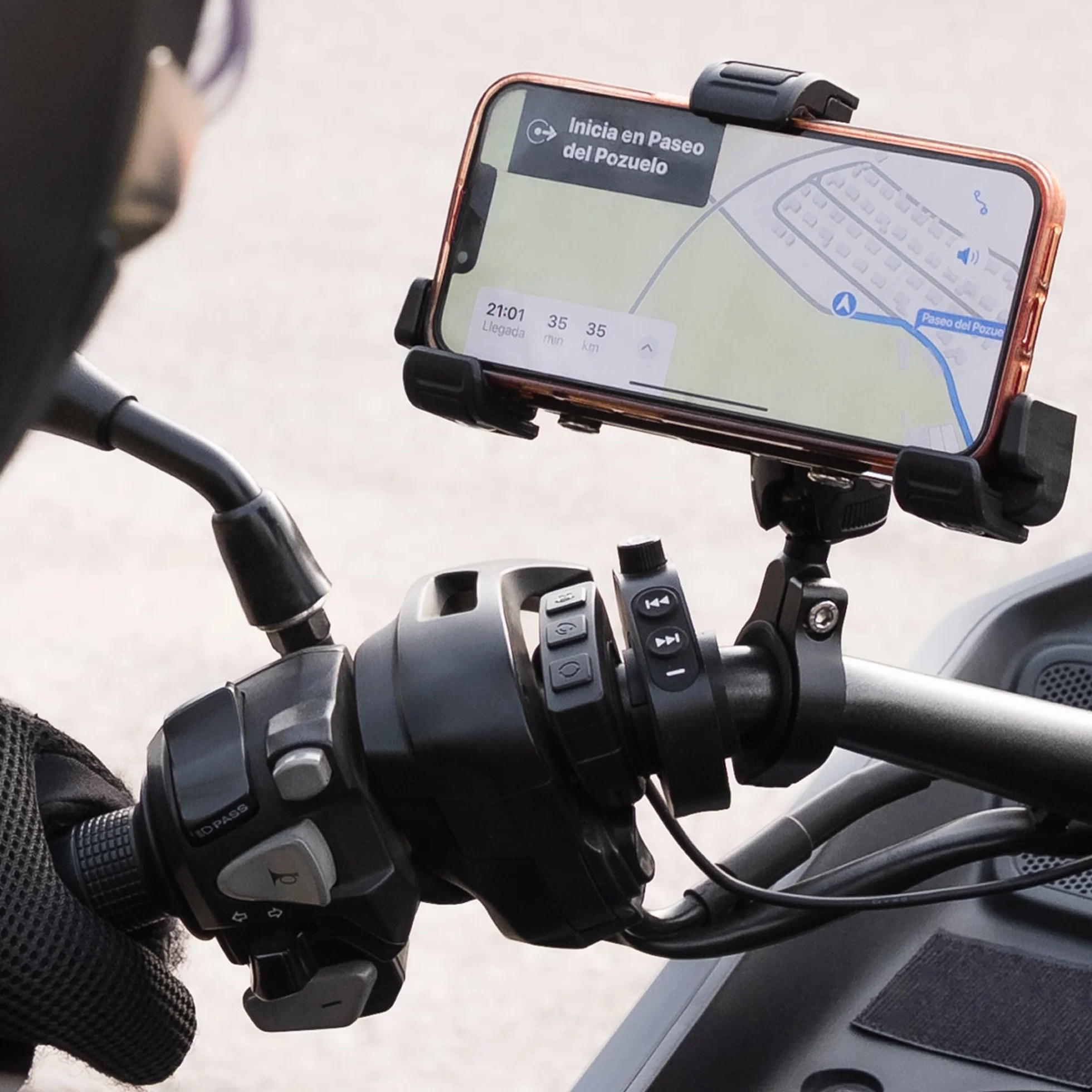 Radg Soporte Móvil Moto, Rotación 360º | Tornillo Antirrobo, Antivibracion