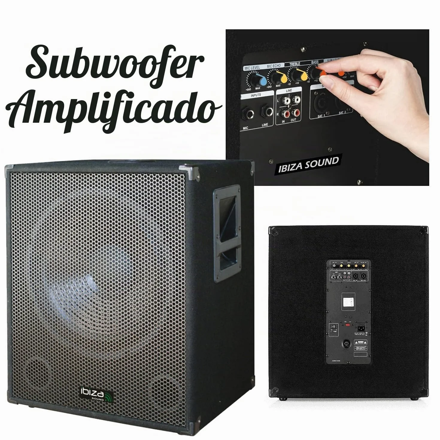 Ibiza - Subwoofer biamplificado (38 cm, 15", 800 W)