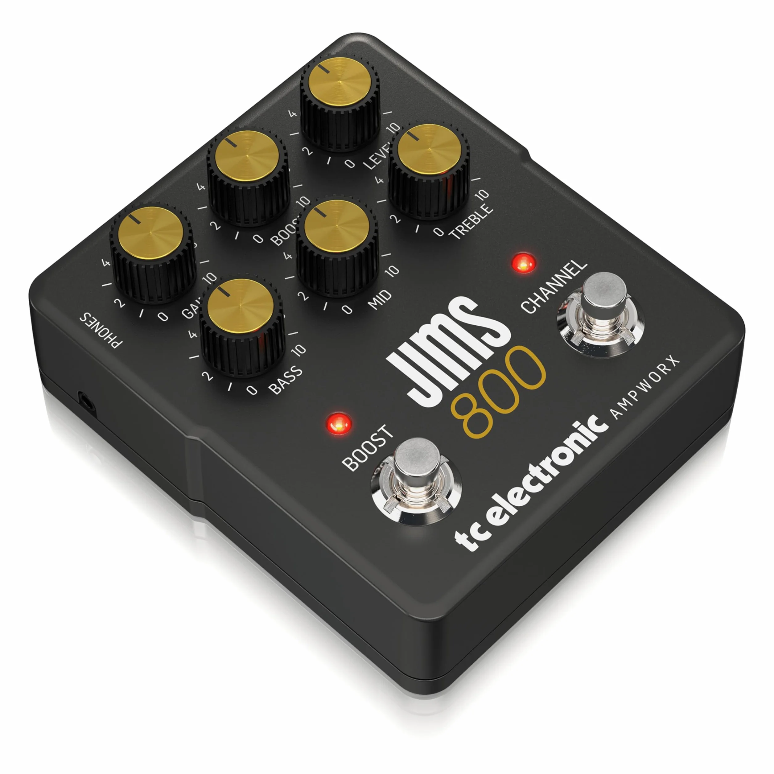 TC Electronic JIMS 800 PREAMP Pedal de Guitarra | Preamp de Guitarra de Doble Canal con Controles Independientes de Canal, Aumento Pre/Post y Salidas Dedicadas para DI y Auriculares