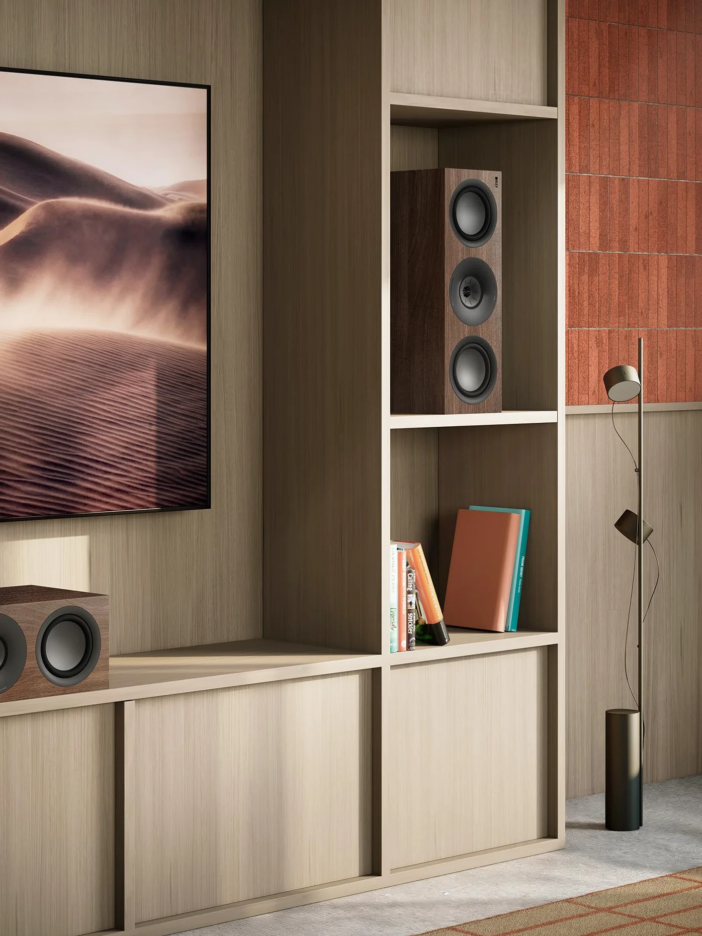 KEF Q6 Meta Altavoz Central/LCR pasivo HiFi, Blanco Satinado | Música | Televisión y Home Cinema | Gaming | Caja Cerrada tridireccional | Transductor Uni-Q de 10 cm con Mat | Dos LF de 16,5 cm