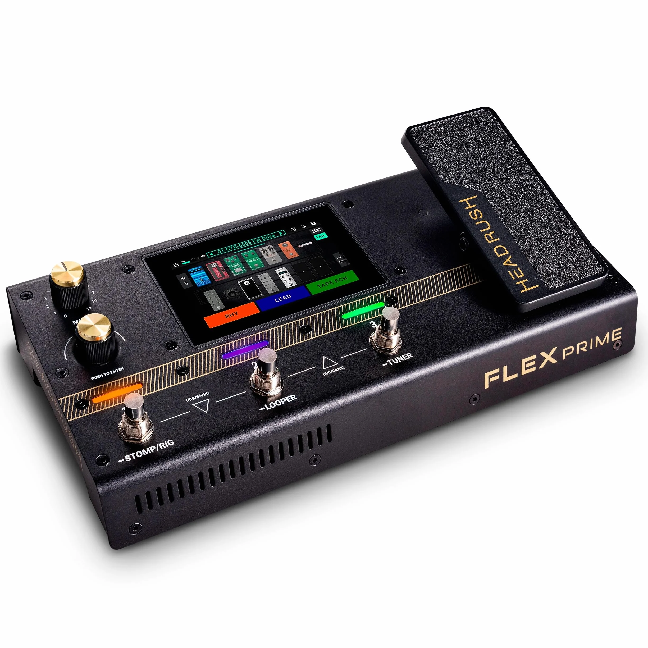 HeadRush Flex Prime - Pedal Multiefectos para Guitarra y Bajo y Procesador de Modelado de Amplis con Pantalla Táctil, Looper, WiFi, Bluetooth y USB