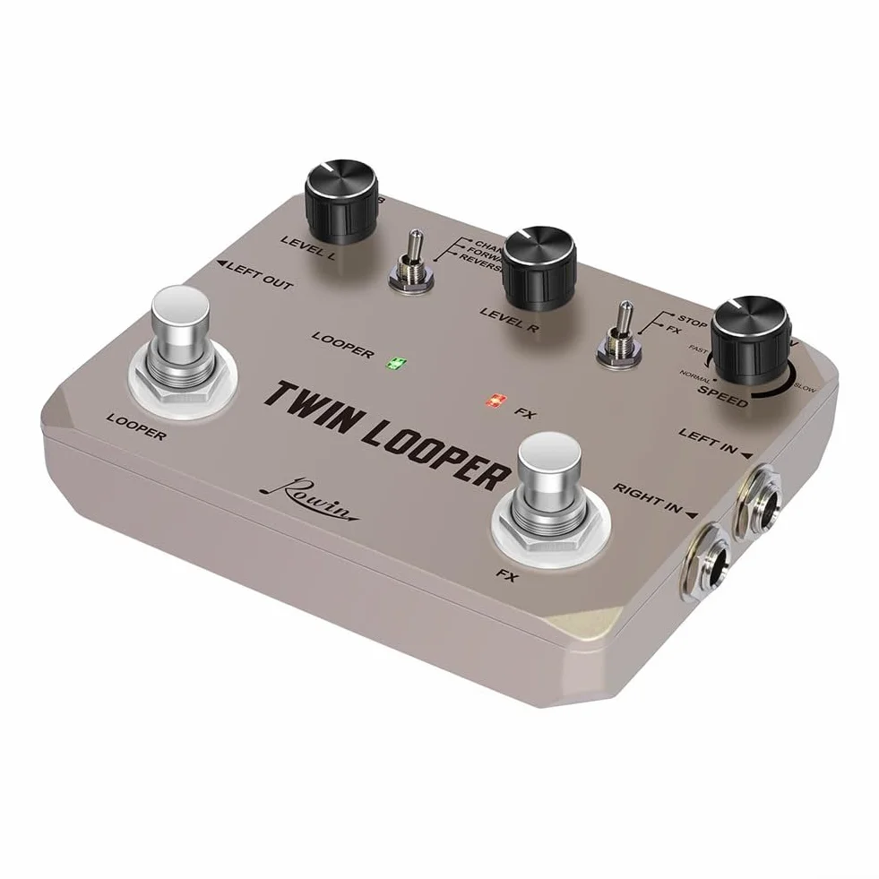 Pedal Looper para guitarra eléctrica de tamaño pequeño, bucles inversos, manipulación de velocidad, True Bypass