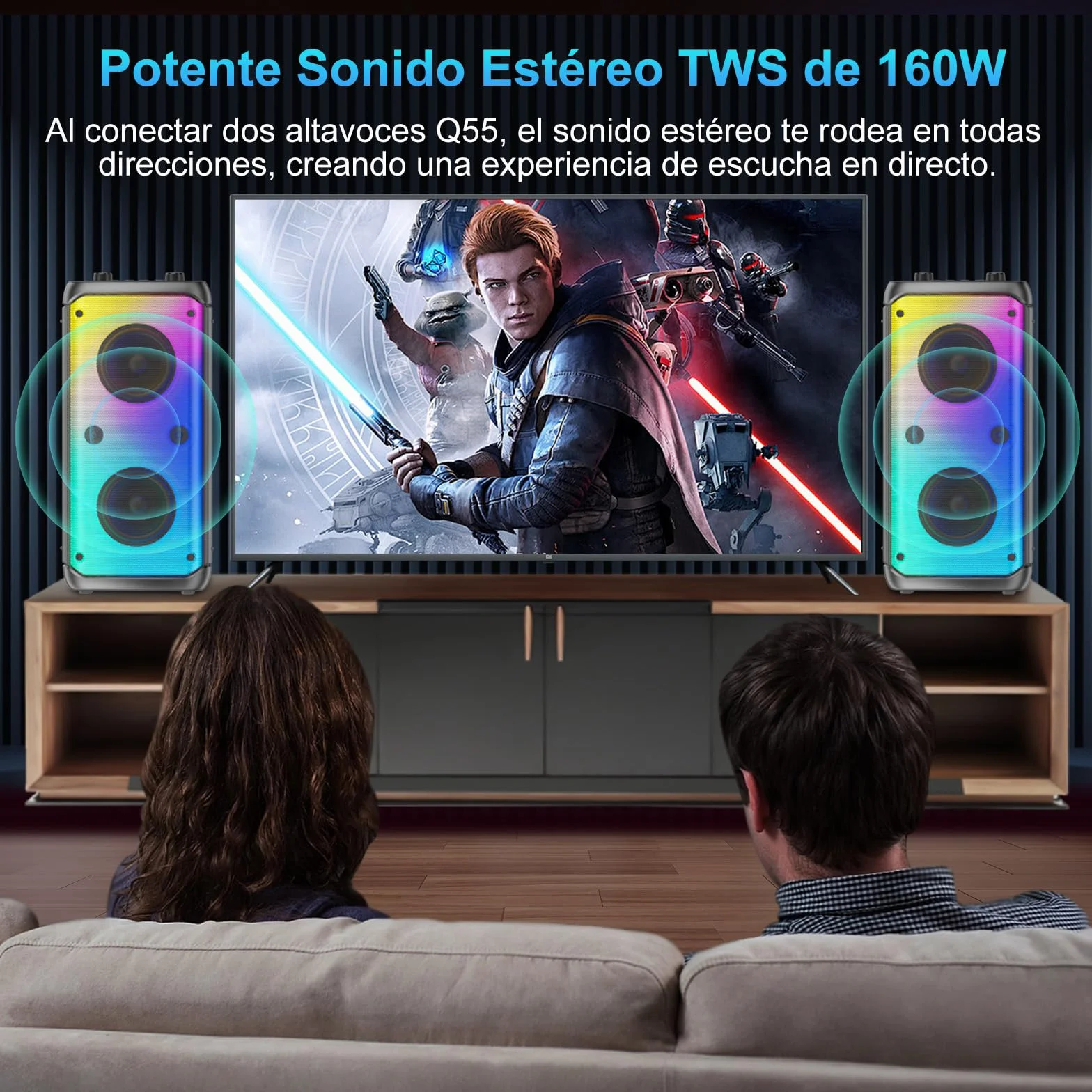 Máquina de Karaoke 2 Micrófonos Inalámbricos, Máquina de Karaoke Portátil para Adultos y Niños, Sistema PA con Luces LED, Altavoz Bluetooth Soporta para Tarjeta TF/USB, Entrada AUX, Rec,TWS