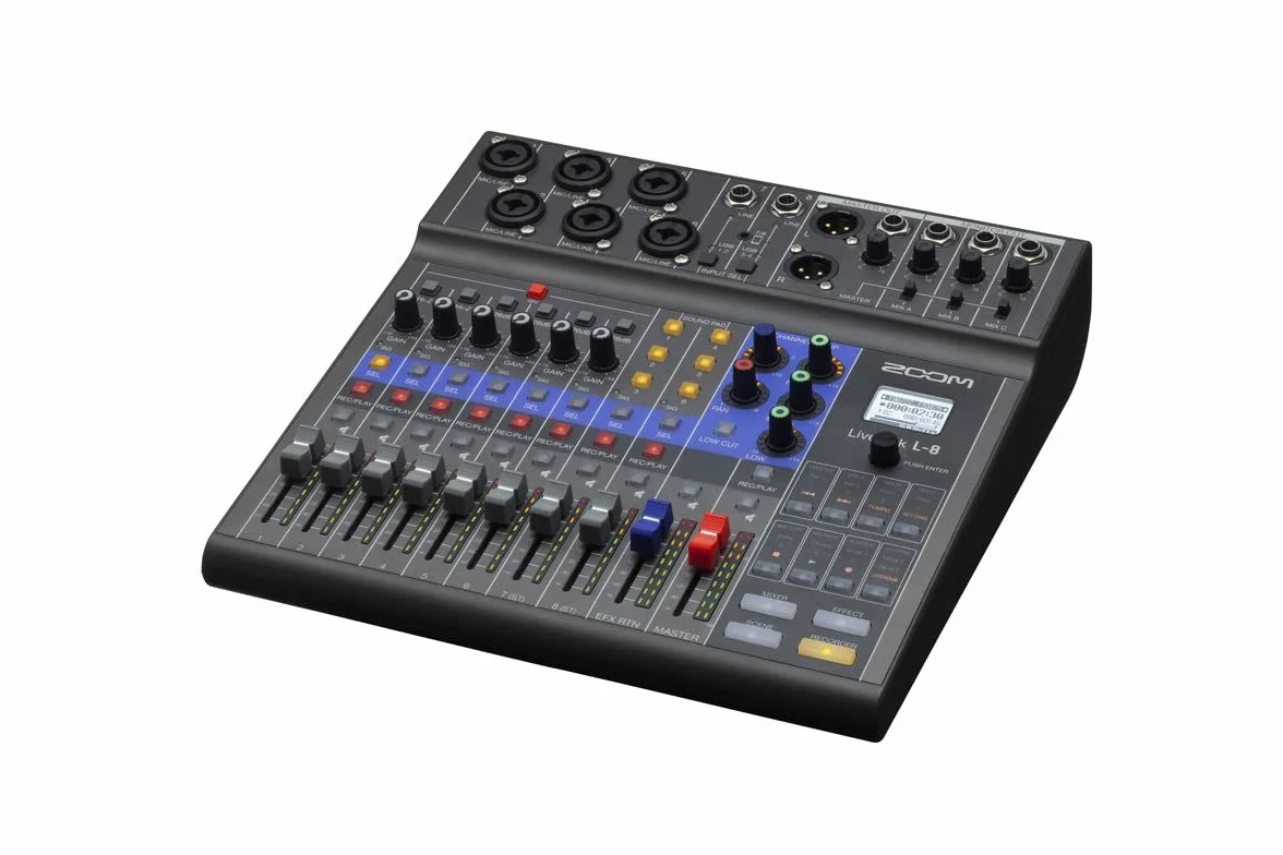Zoom - L-8 - Mixer digital 8 canales, grabador e interface de audio USB
