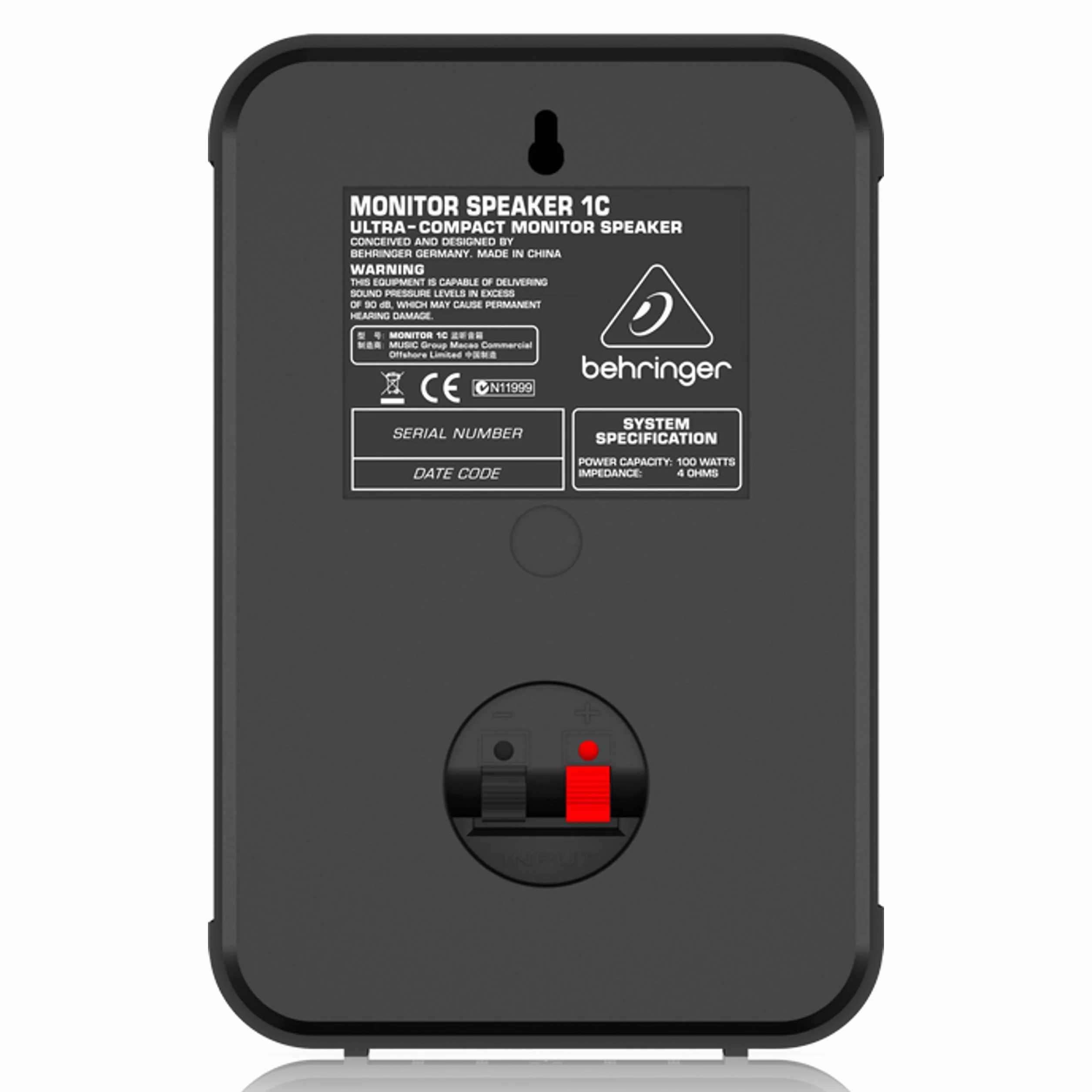 Behringer 1C-BK Altavoces De Estudio, 100 Vatios, 5 Pulgadas, compactos