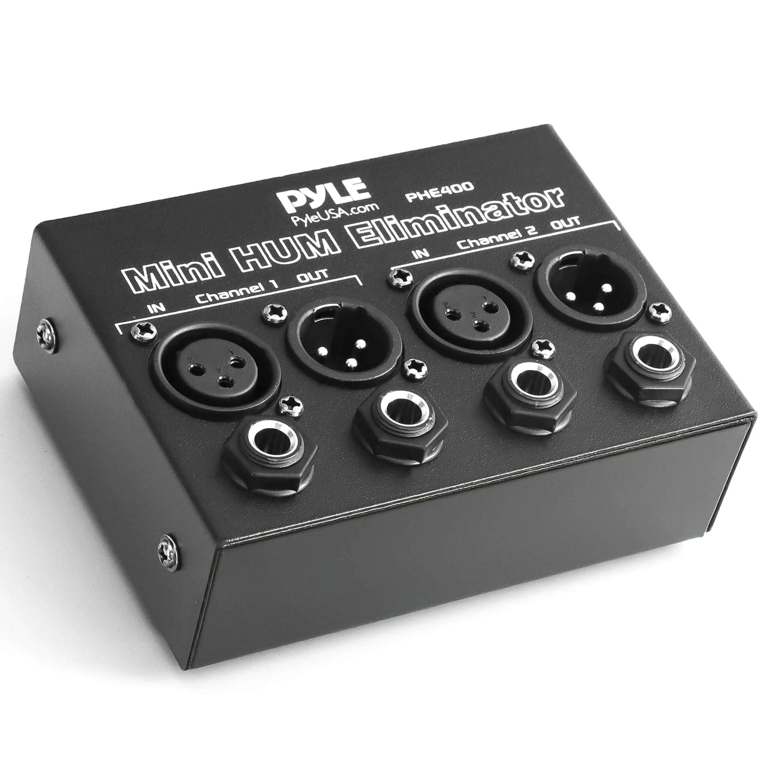 Pyle PHE400 - Amplificador y ecualizador de dos canales (elimina los ruidos de fondo, conjack XLR)
