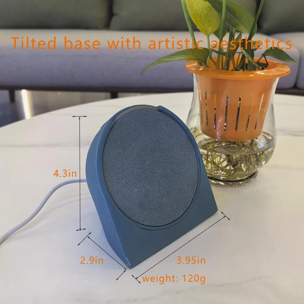 Fundas Protectora Silicona para Amazon Echo Pop 2023, Base Estable, 360° Protección, Ajuste Perfecto (Blanco)