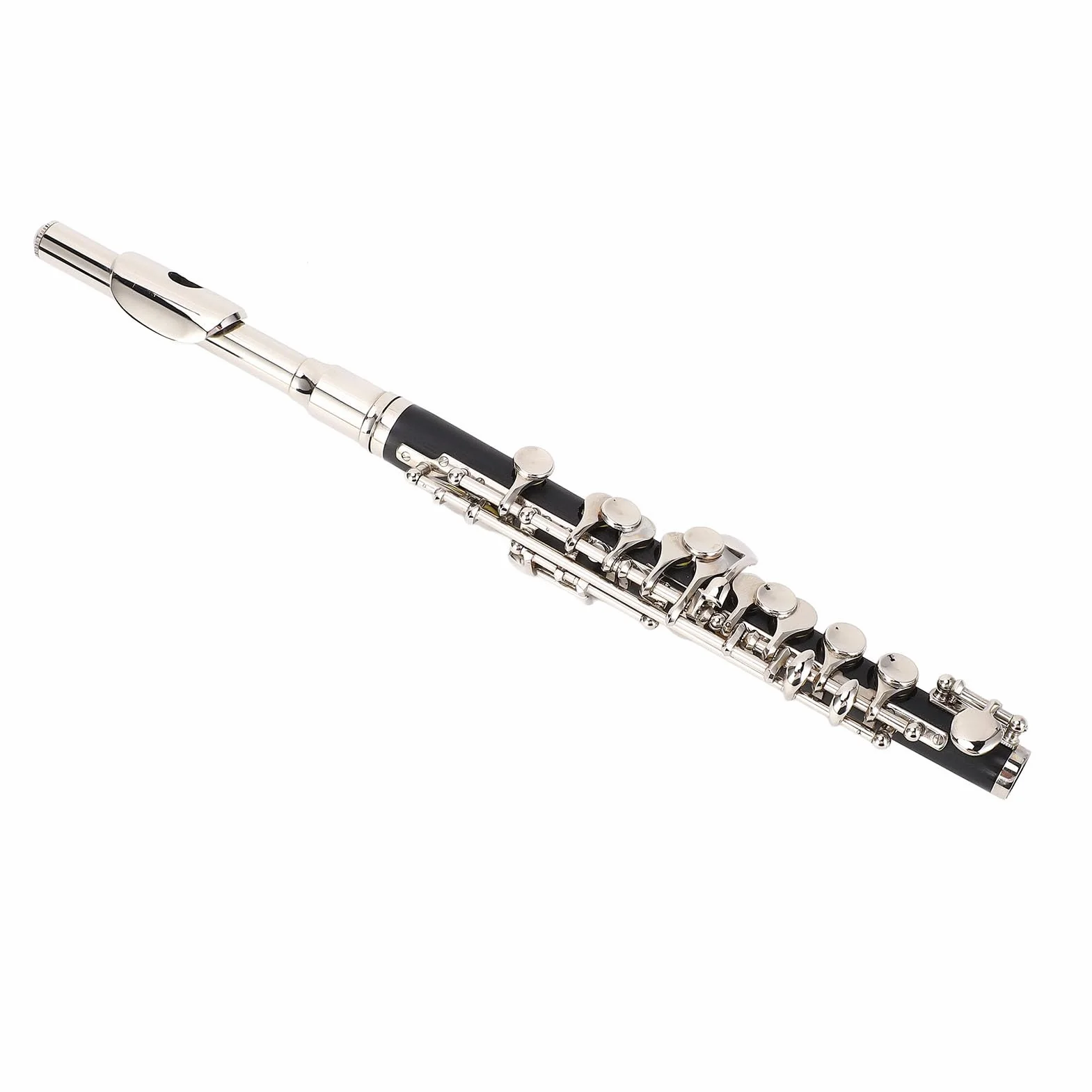 Flauta Piccolo con Llave C, Instrumento Piccolo para Estudiantes Principiantes con Kit de Limpieza Estuche de Transporte Varilla de Afinación Destornillador de Flauta