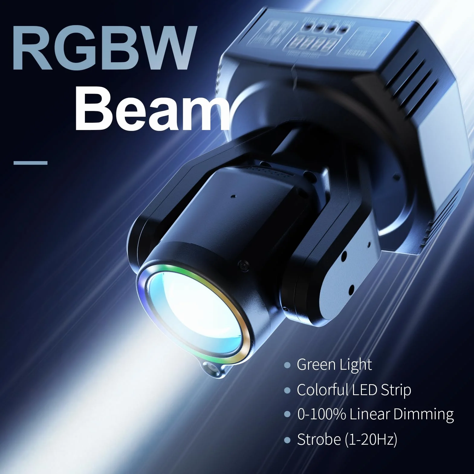Mini Cabezas Móviles LED 30W, 2PCS Luces de Escenario RGBW Beam, DMX512 Activado por Sonido Las Efectos de Luz con Mando a Distancia para DJ Bar Fiesta Discoteca Boda