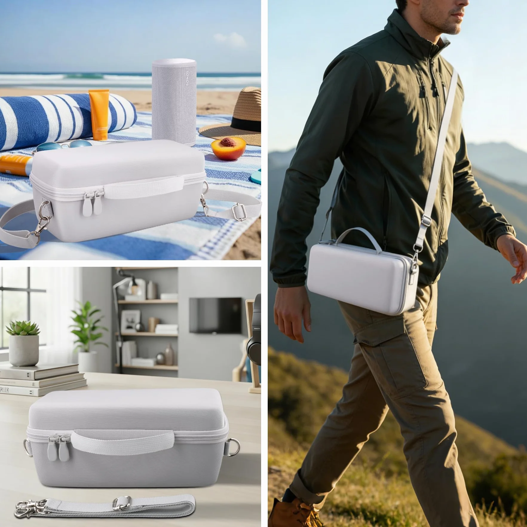 co2CREA Duro Viajar Caja Estuche Funda para Sonos Play Altavoz portátil, Compatible con el Asiento de Carga(Funda Solo,Case Only)