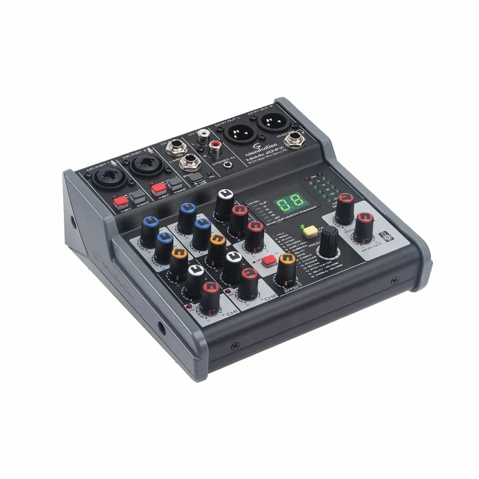 SOUNDSATION MIOMIX 204FX - Mezclador de 6 canales con efecto múltiple digital