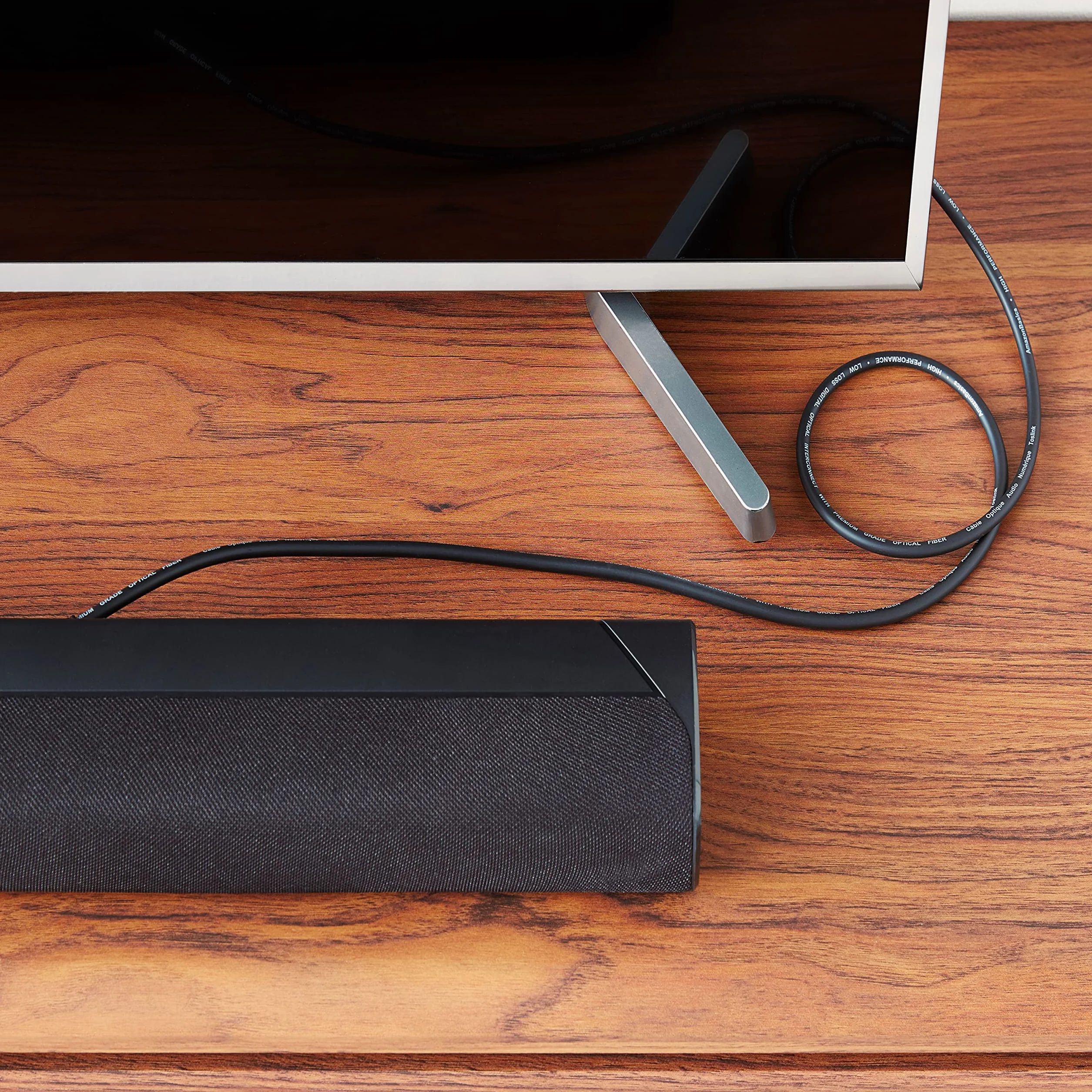 Amazon Basics Cable óptico de Audio Digital Toslink (1 m), para Televisión, Negro