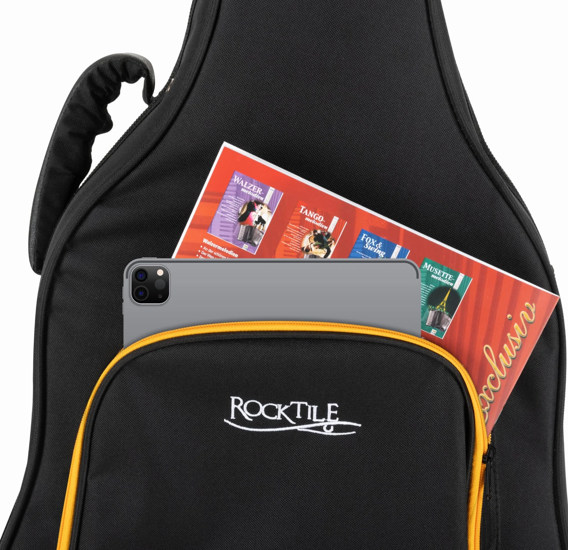 ROCKTILE KGSC-5122BK Funda Suave para Guitarra Clásica - Estuche Ligero y Práctico para Todas Las Guitarras De Concierto