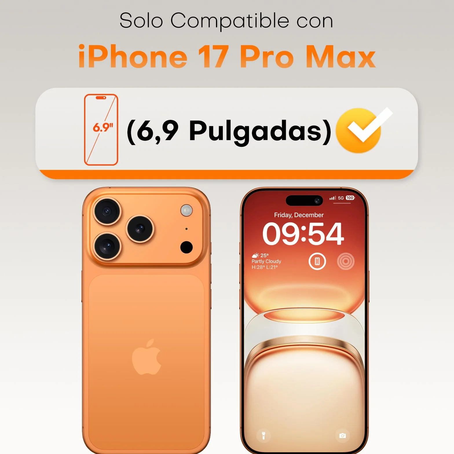 TOCOL Protector Pantalla para iPhone 17 Pro Max, Alineación Automática para Una Instalación Rápida, Cristal Templado de Dureza 9H Inastillable, HD Transparente, 2 Piezas