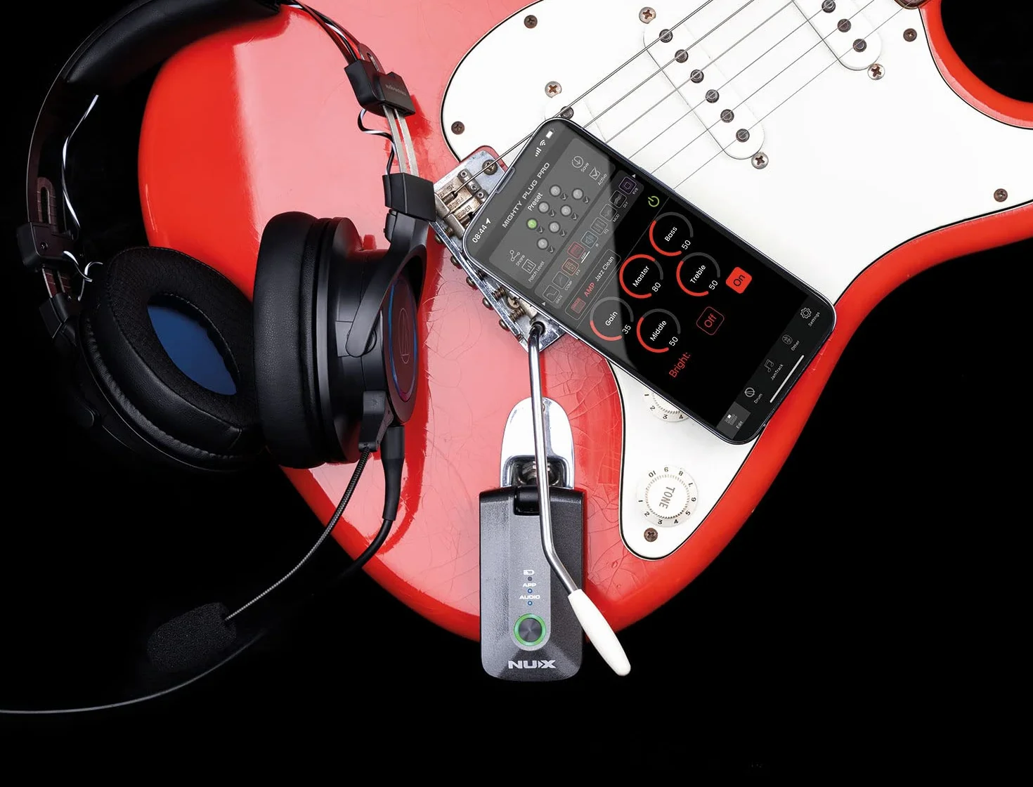 NUX Amplificador de auriculares Mighty Plug Pro para guitarristas y bajos en un formato de bolsillo y fácil de usar