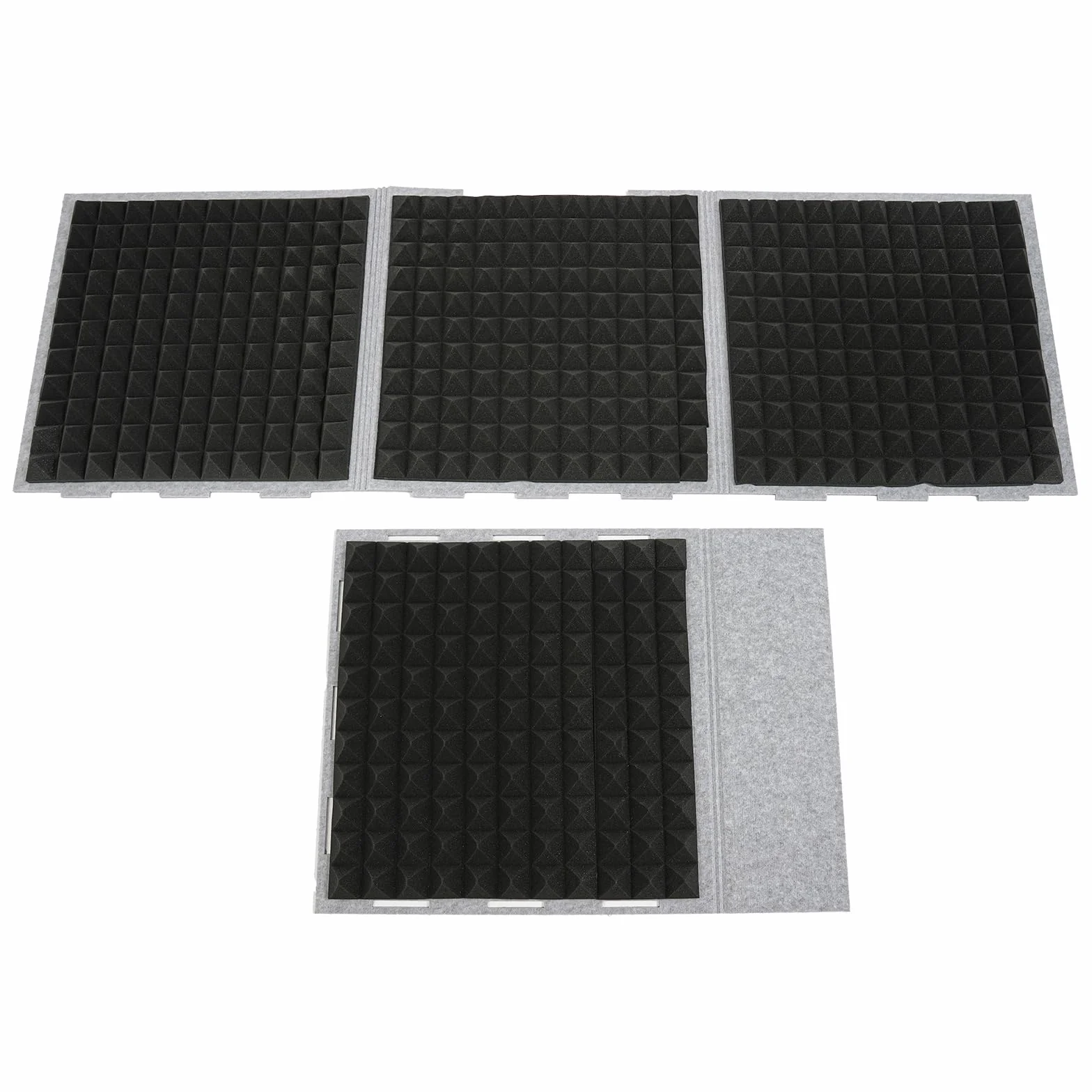 Cubierta insonorizada de escritorio, 60 x 60 cm, plegable, aislamiento acústico con doble aislamiento acústico y esponjas absorbentes de sonido, cabina de grabación vocal portátil para grabaciones de
