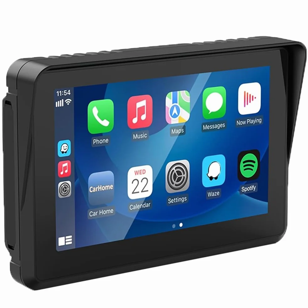 GPS para moto con pantalla táctil CarPlay inalámbrico Android Auto 5" impermeable Bluetooth dual
