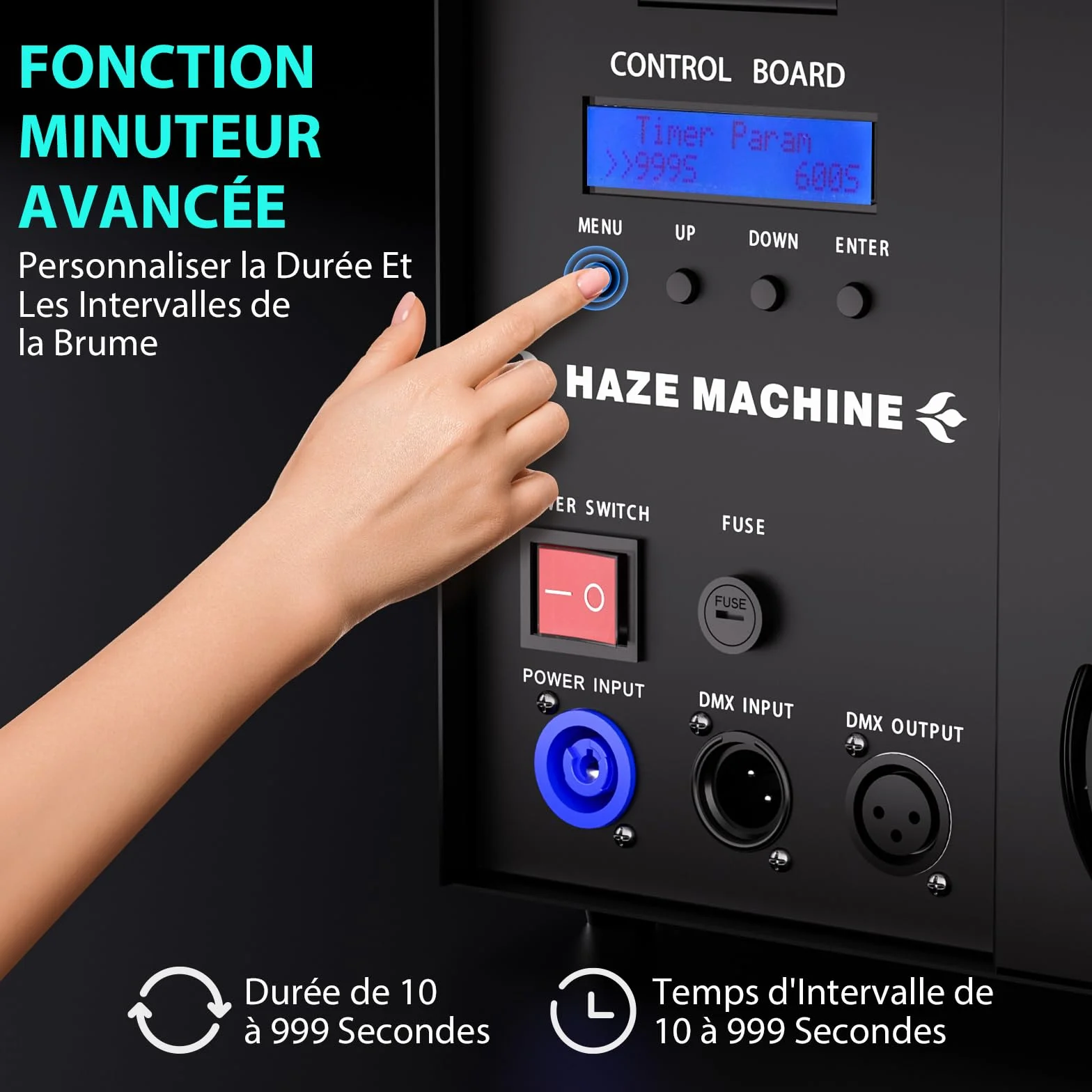 1500W Máquina de Humo con Control Remoto,Máquina de Niebla con Depósito de Combustible Grande de 3 L,Calentamiento 3 Minutos,Fog Machine Portátil para DJ, Fiestas,Bodas,Escenario de Efectos