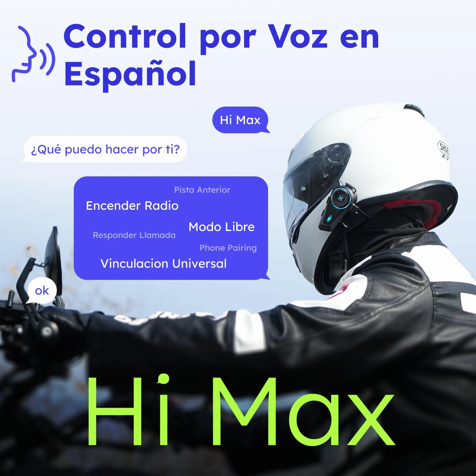 Intercomunicador Casco Moto Bluetooth 5.4, 4 Motociclistas, Cancelación de Ruido, IPX7, 2 Pack
