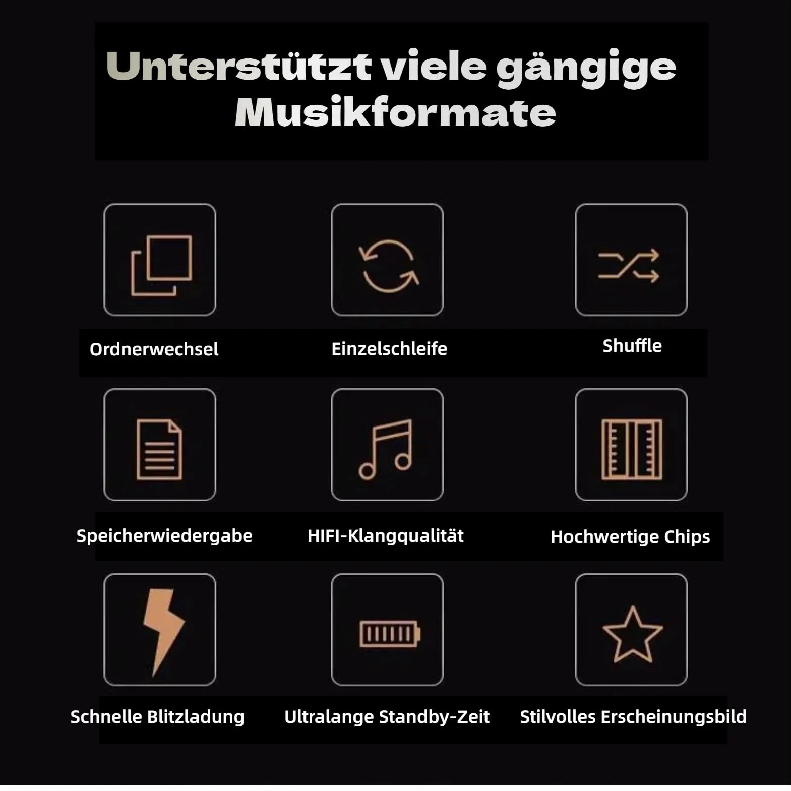 Reproductor MP3 de 64 GB, Mini Reproductor de Música con Sonido sin Pérdidas, Batería Portátil de Larga Duración para Estudiantes, Trabajo, Estudio, Correr, Entrenamiento Físico (Negro)