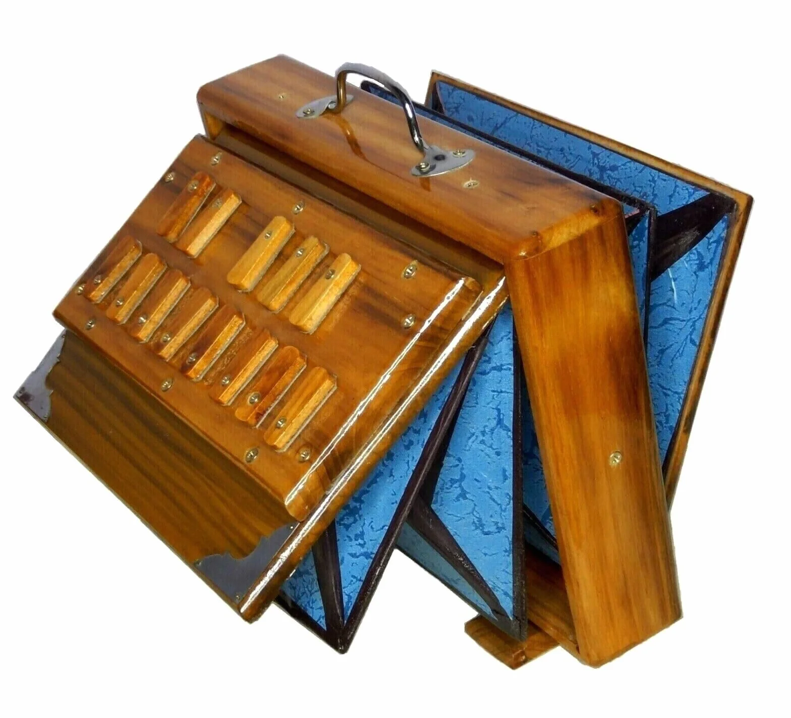 SHRUTI BOX SURPETI TEAK WOOD 440Hz 13 NOTES SIZE 15" X 10" X 3" BHAJAN KIRTAN
