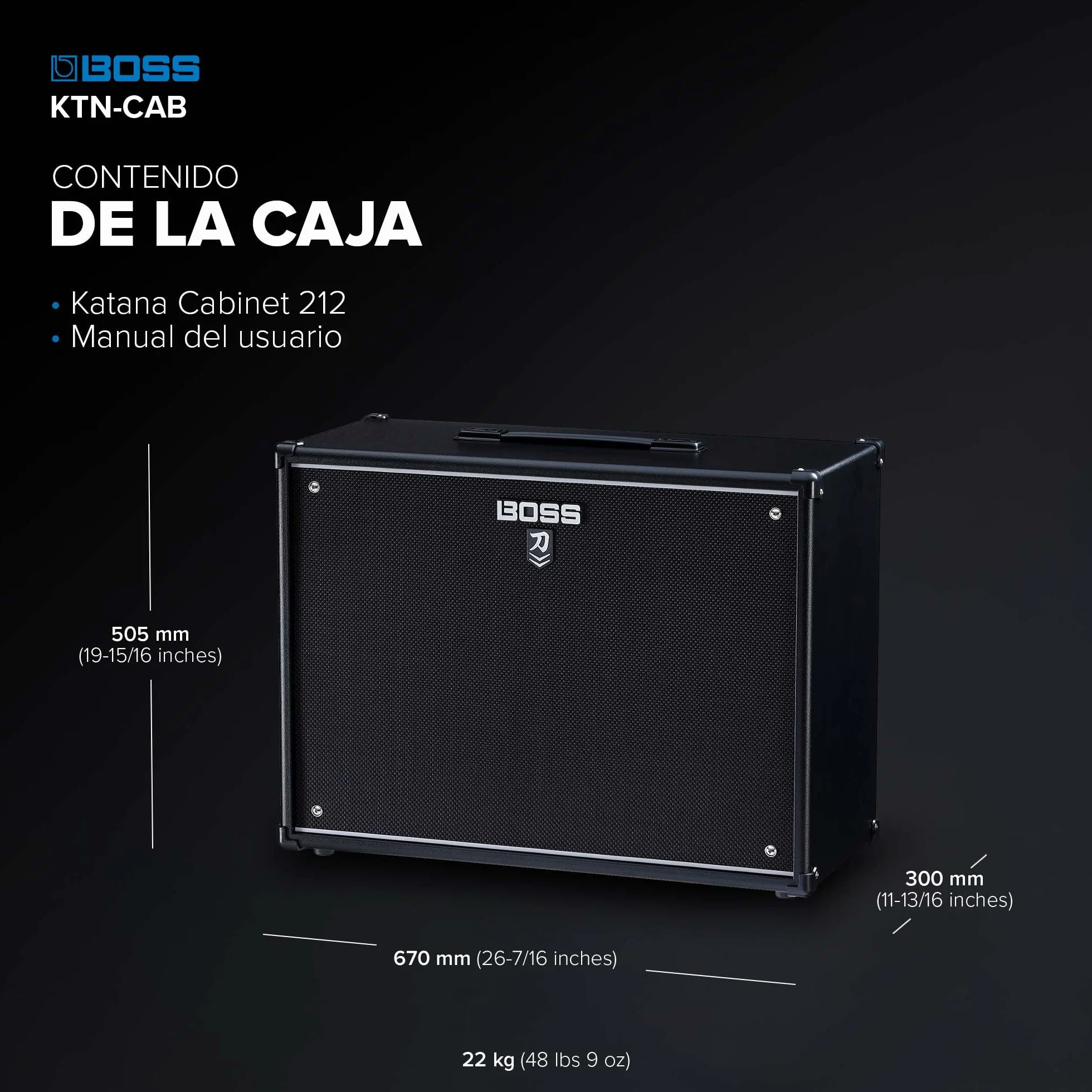 BOSS Katana Cabinet 212 - Speaker Cabinet voor de Katana-Head Amplifier - Maximum Klankperformance & Robuuste Stevigheid - Twee Custom 12-Inch Speakers - Afhneembaar Achterpaneel - 150-Watt Vermogen