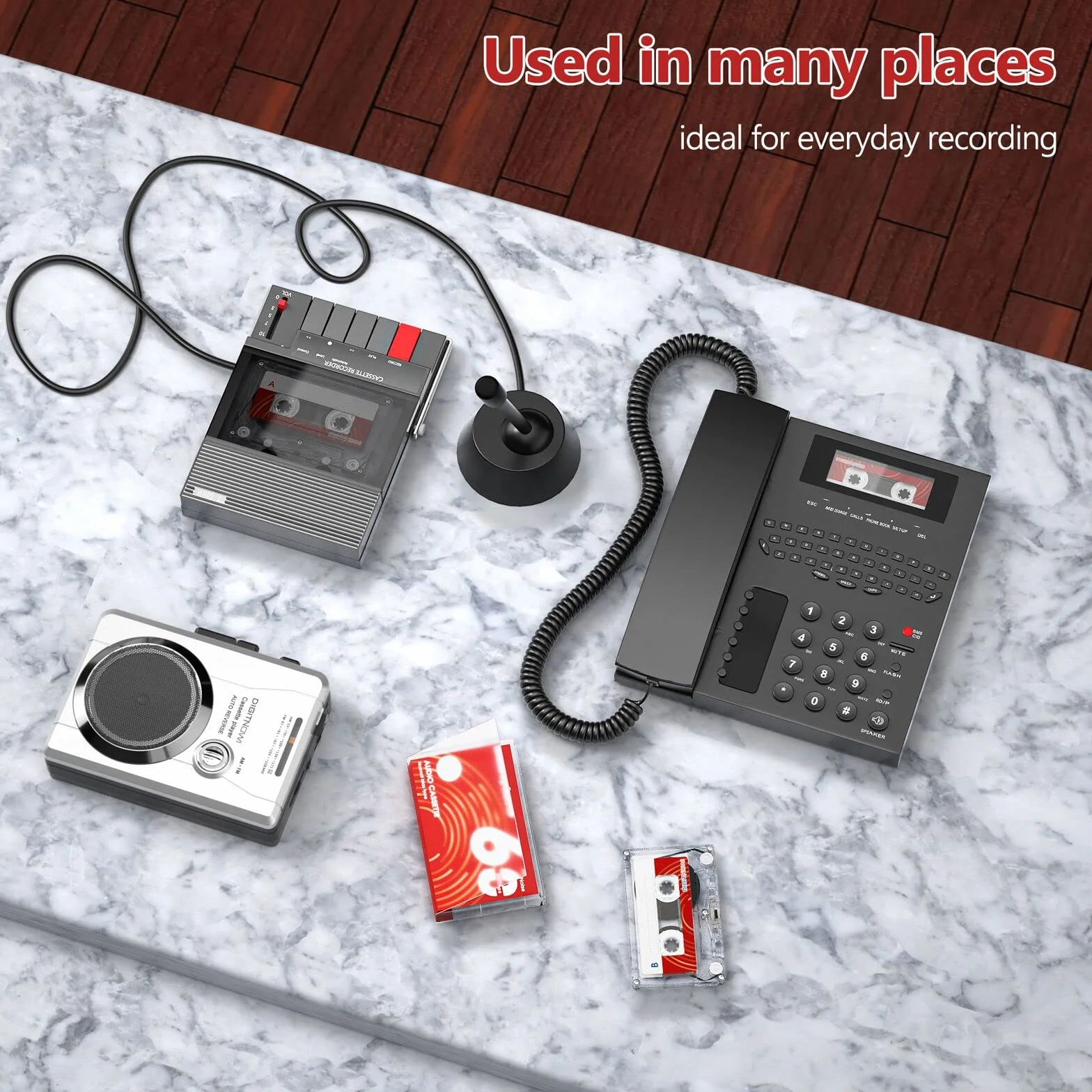 Cintas de Casete en Blanco Audio 60 min 3 Paquete DIGITNOW!