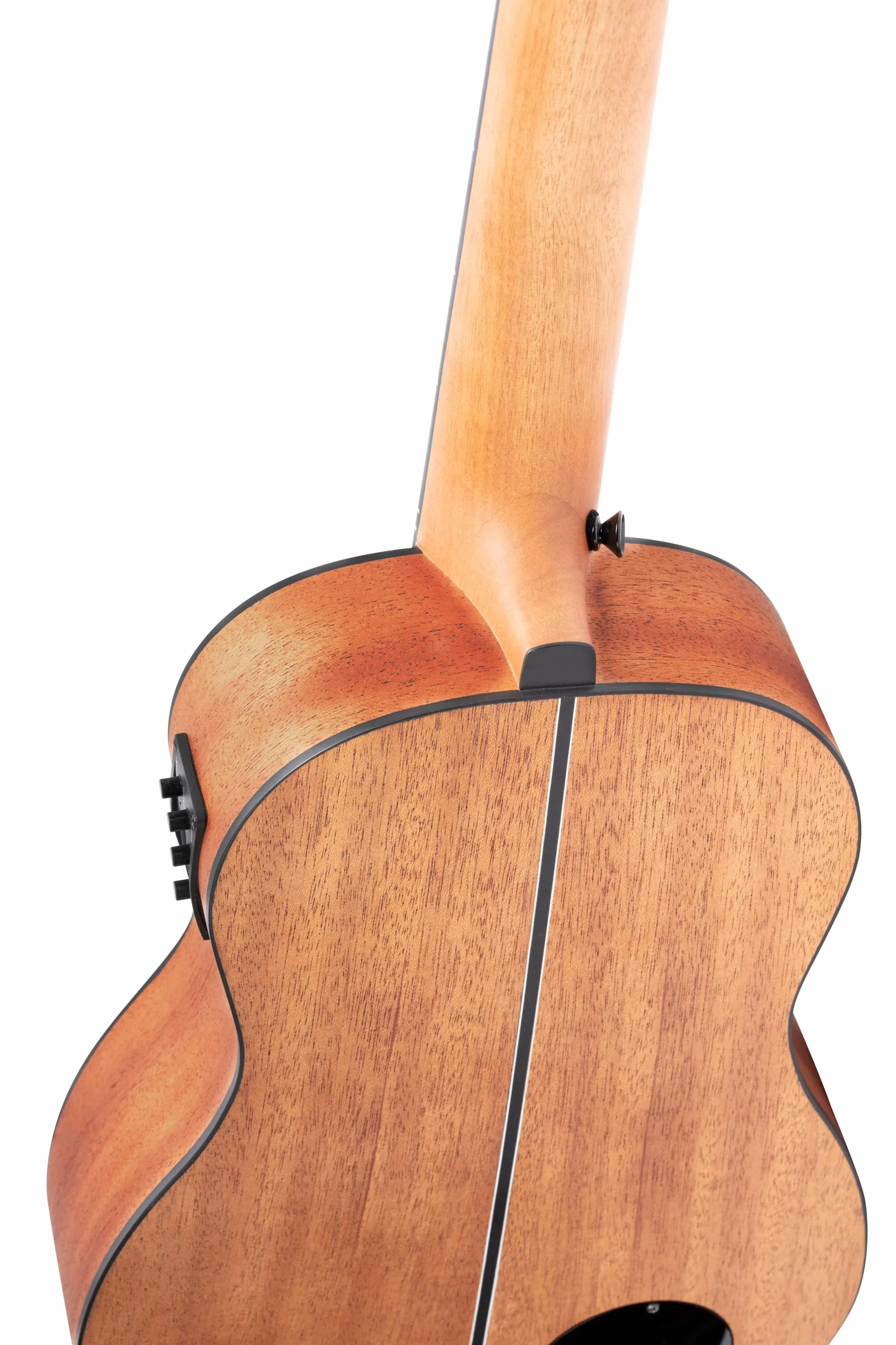 Ortega Guitars Travel Bass electro-acústico - zurdo - Serie Lizard - Ukelele bajo - incluye Gig Bag - Caoba (LIZZY-BS-GB-L)