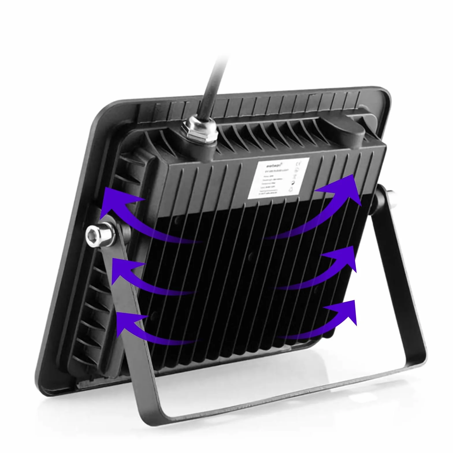 CREATESTAR Luz Negra Ultravioleta 100W 365nm, 2 Piezas Foco de luz negra LED, Luz UV impermeable IP66, luces negras para Bar Discoteca Pinta Corporal fiesta luminosa iluminación de escenario Halloween