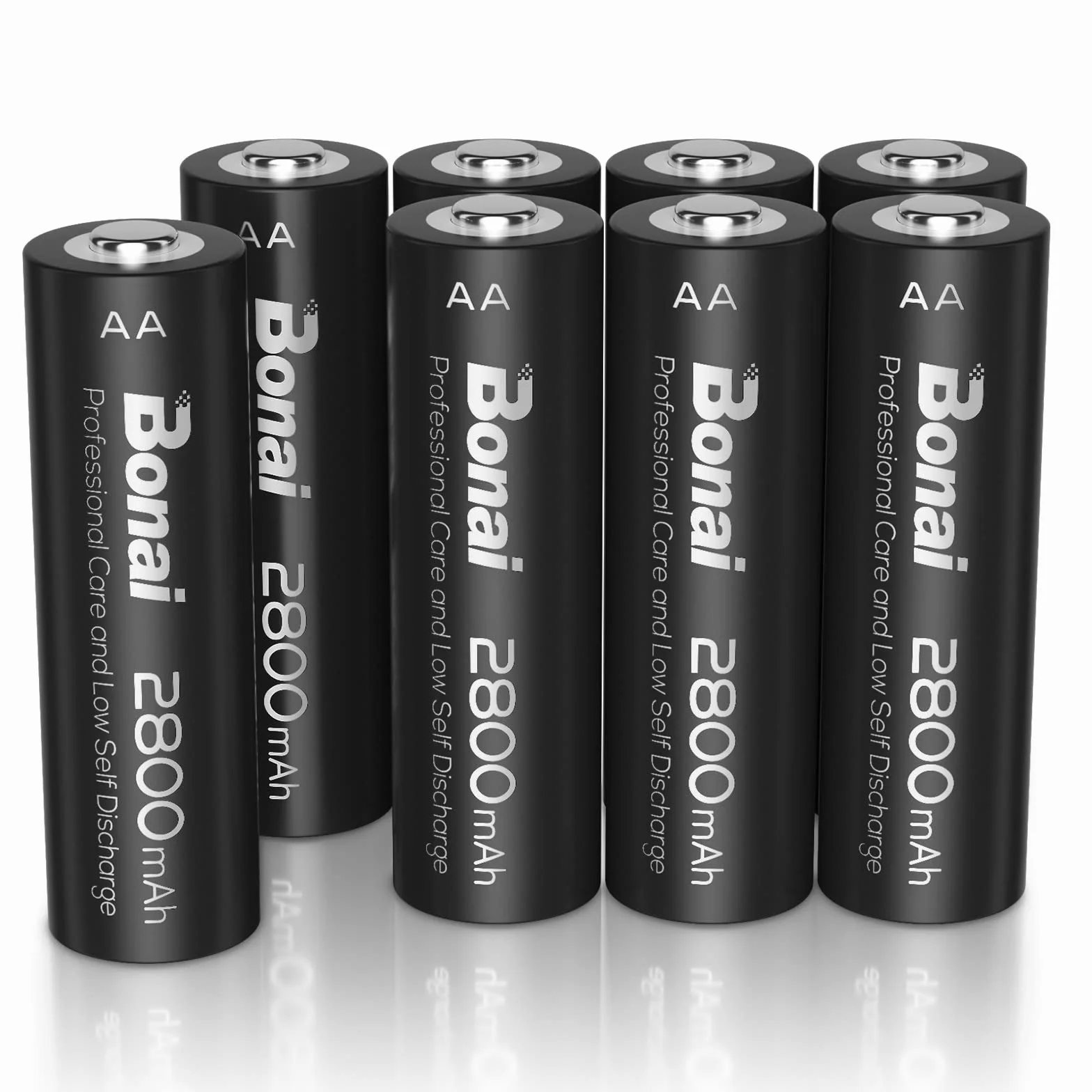 BONAI Pilas Recargables AA 2800mAh 1.2V NI-MH 8 Piezas