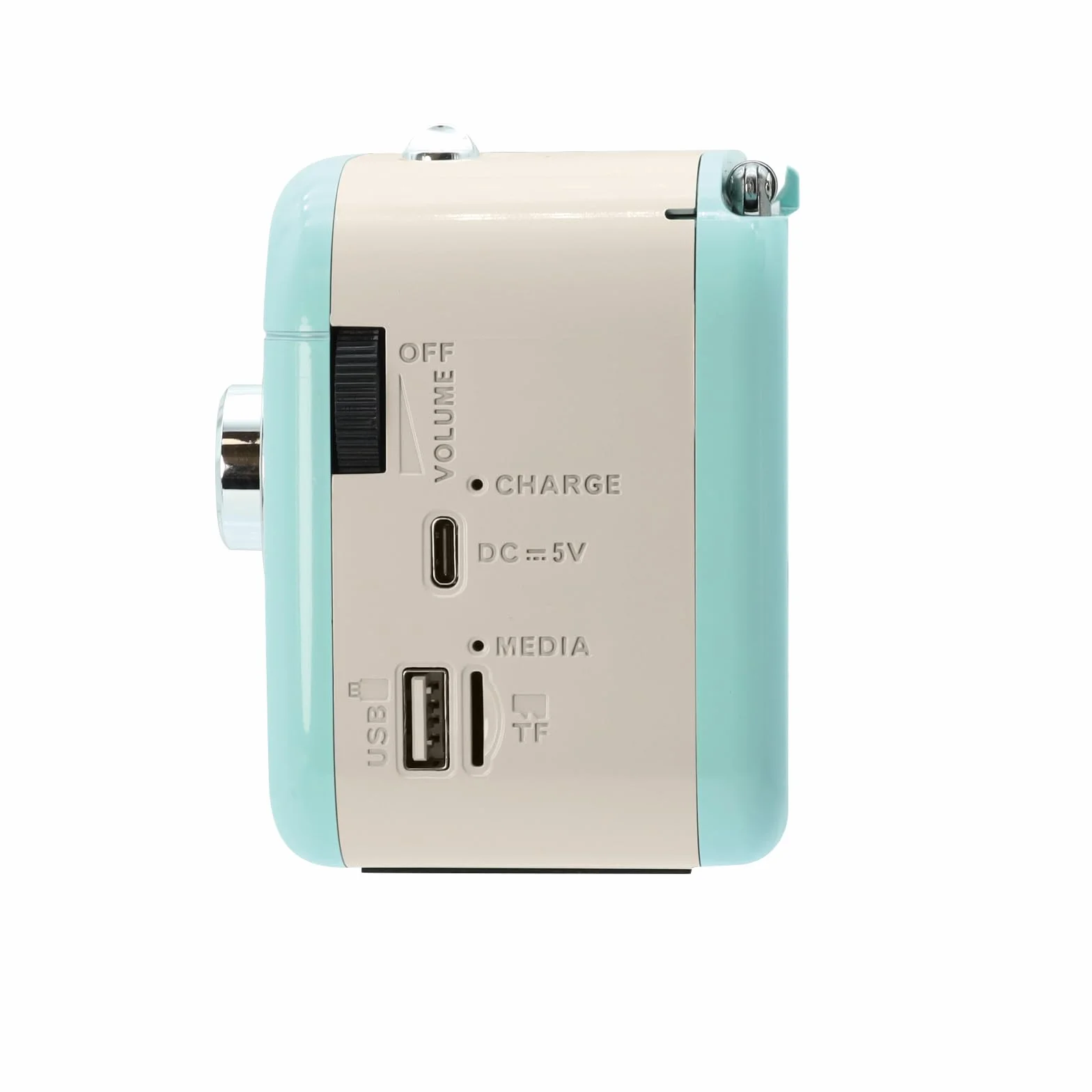Mooov 477240 - Radio Vintage Bluetooth 5.4 con Batería Recargable, Radio FM/Am/SW Portátil Retro, Altavoz Inalámbrico Compacto, USB y microSD, 6h Autonomía - Turquesa
