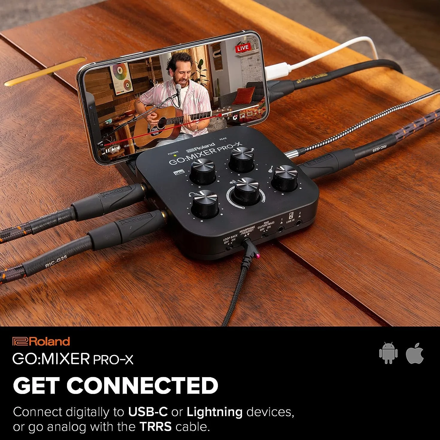 Roland GO:MIXER PRO-X Mezclador de audio para teléfonos inteligentes