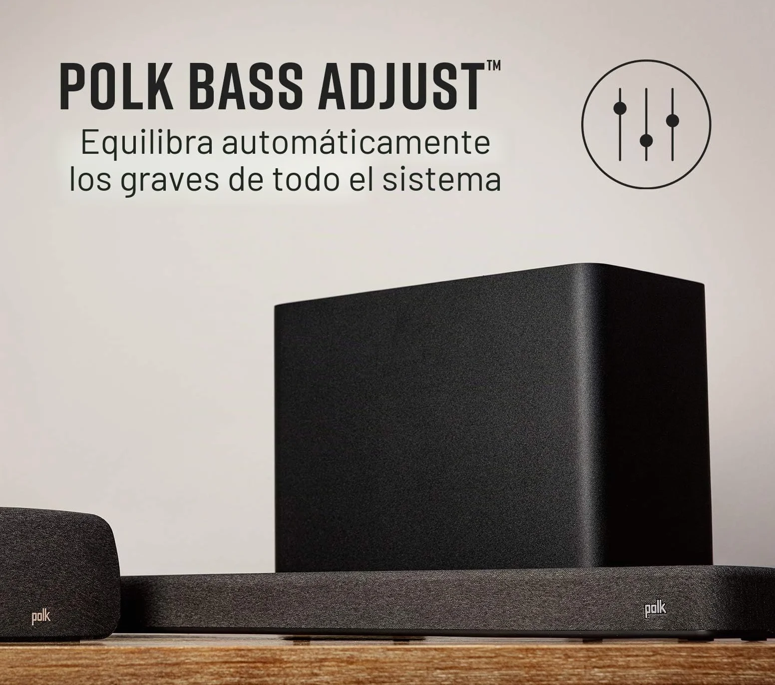 Polk Audio React Sub Subwoofer para Barra de Sonido Polk React