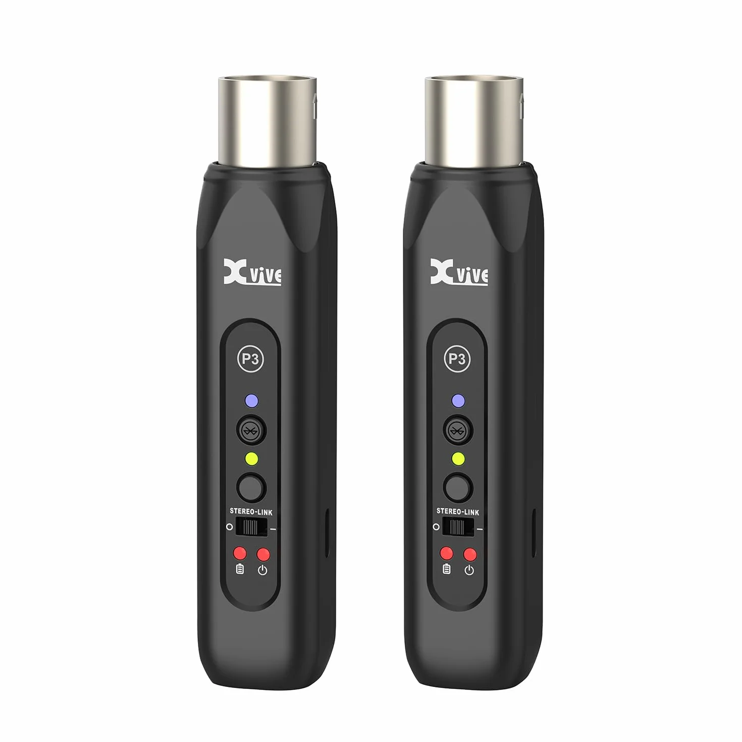 Xvive P3D Pack de 2 receptores Bluetooth P3 para mesas de Mezclas o PA